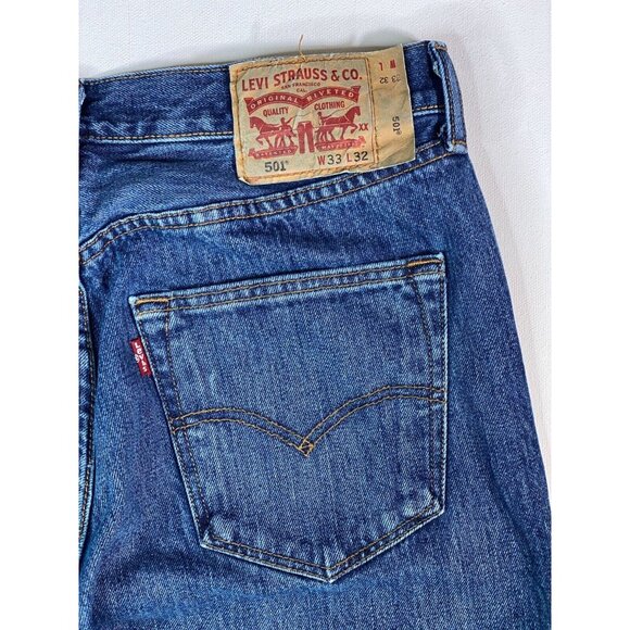 VTG Levi's 501 Original Fit Men's Jeans size w 33 L32 100% COTTON, MADE IN 2013‎ - Picture 6 of 15